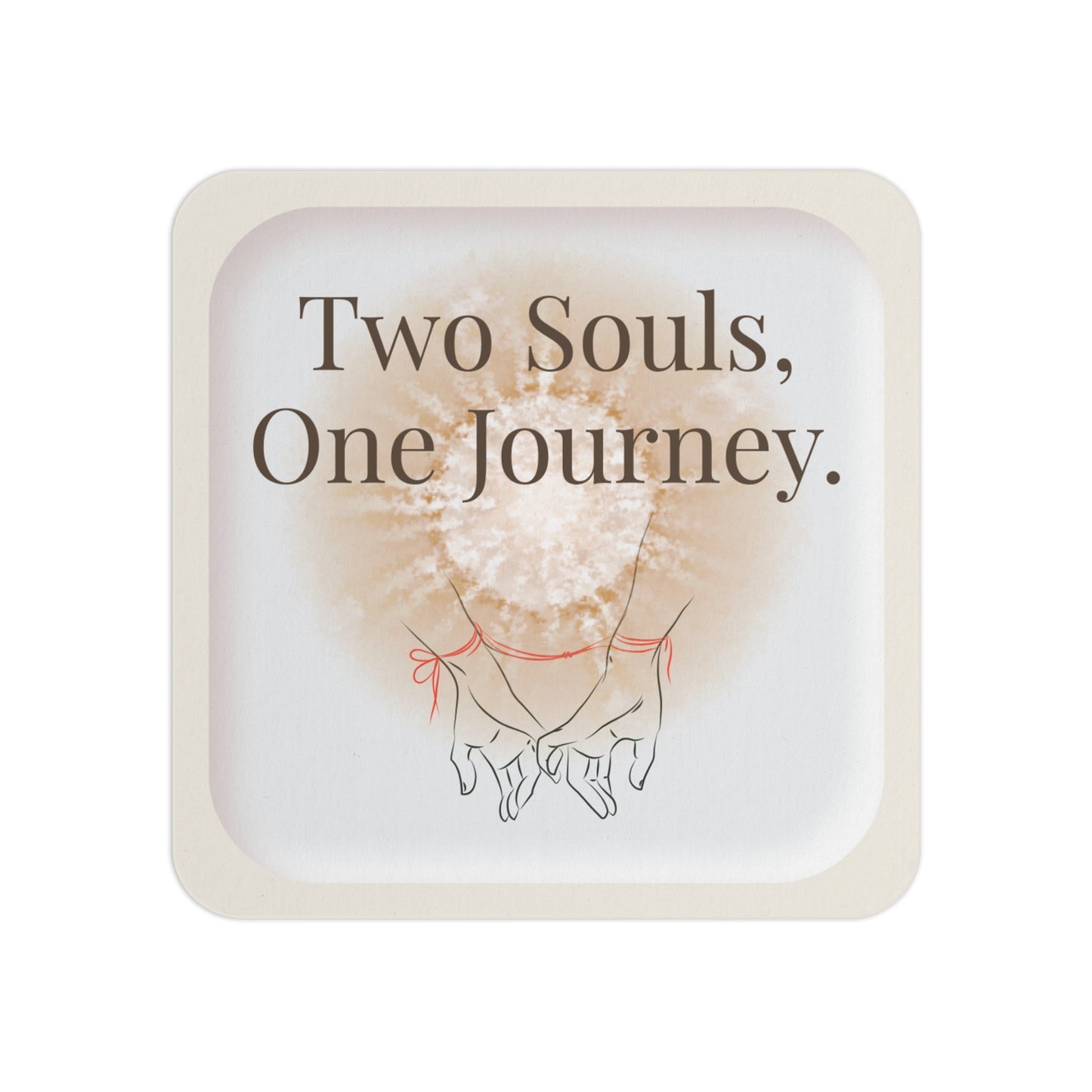 50 Pieces Romantic Coasters Set – Two Souls, One Journey | Wedding & Anniversary Gift