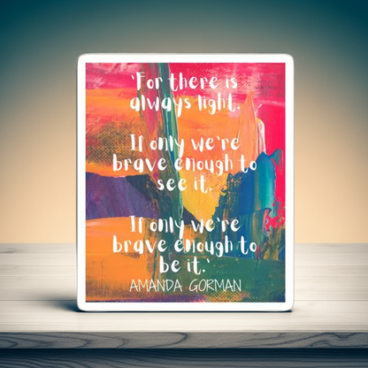 The Hill We Climb Quote Magnet – Cute Fridge Decor for Kids & Home