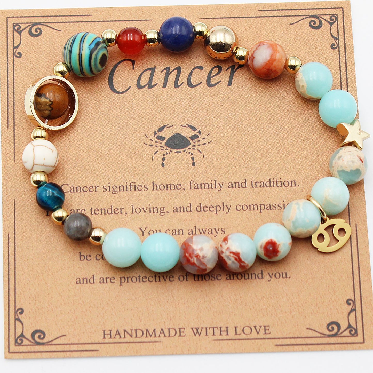 Twelve Constellations Zodiac Bracelets – Handmade Astrology Crystal Jewelry
