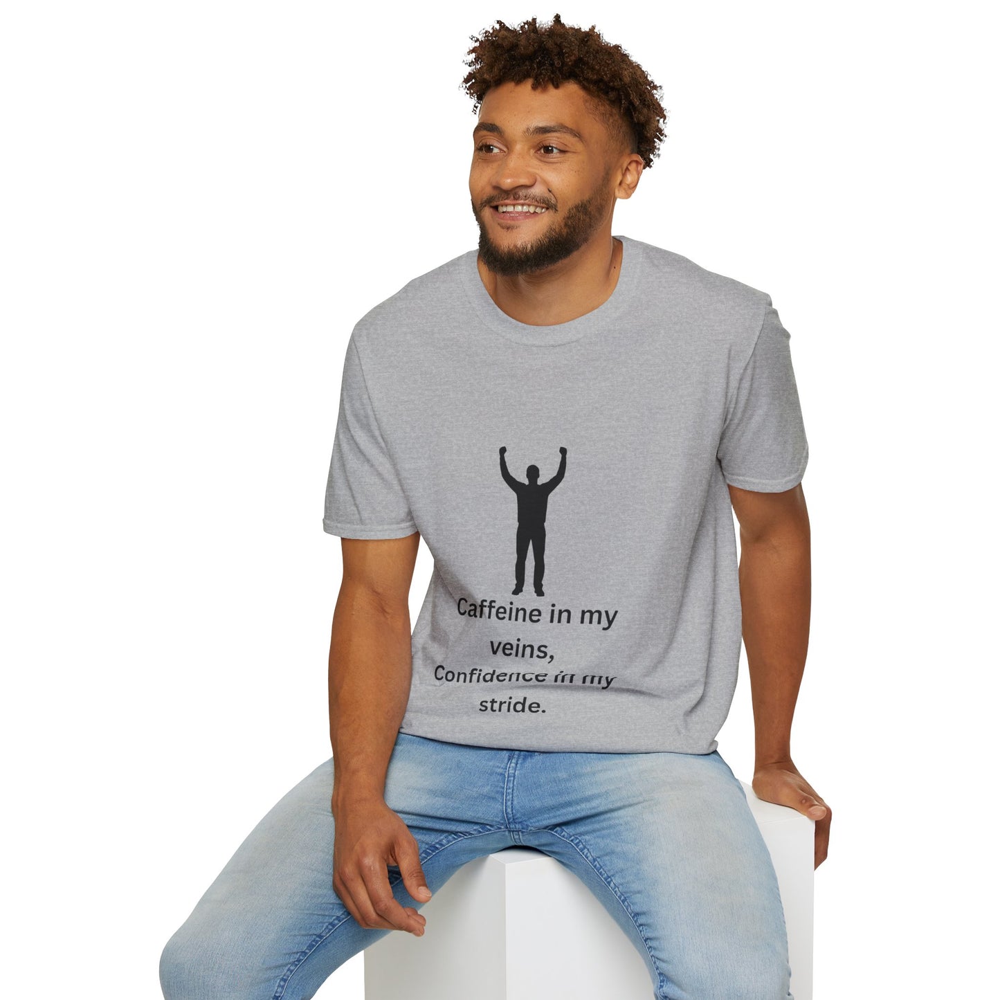“Caffeine In My Veins, Confidence In My Stride” Tee Shirt