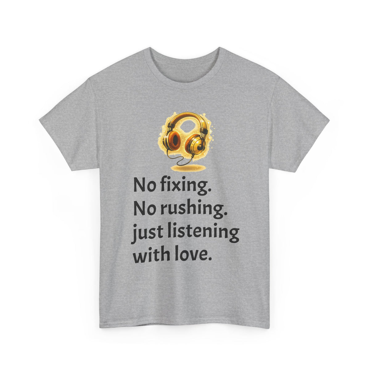 Listening With Love — Retro Headphone Glow Unisex Tee