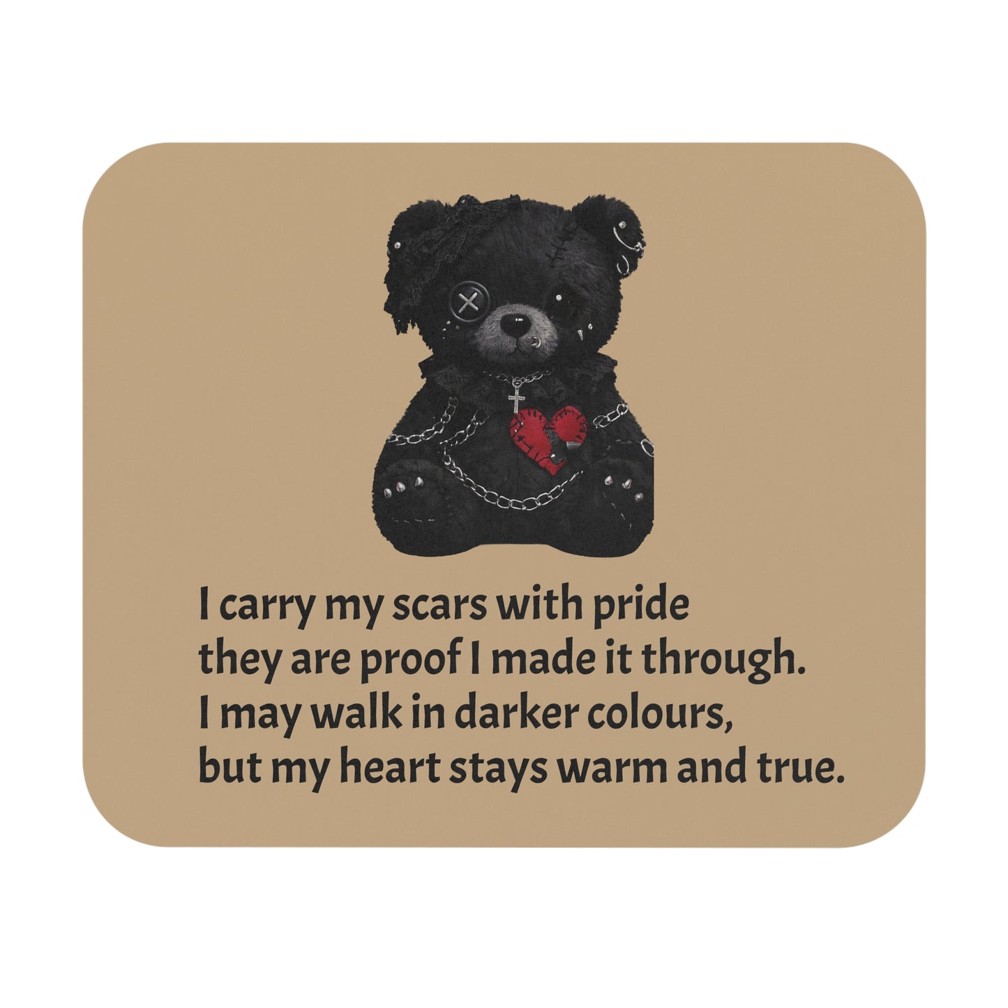 Gentle Darkness — A Mouse Pad for Gentle Strength Tan