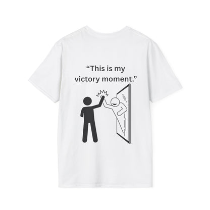 "This Is My Victory Moment" — Inspirational Unisex Tee (Black Print)