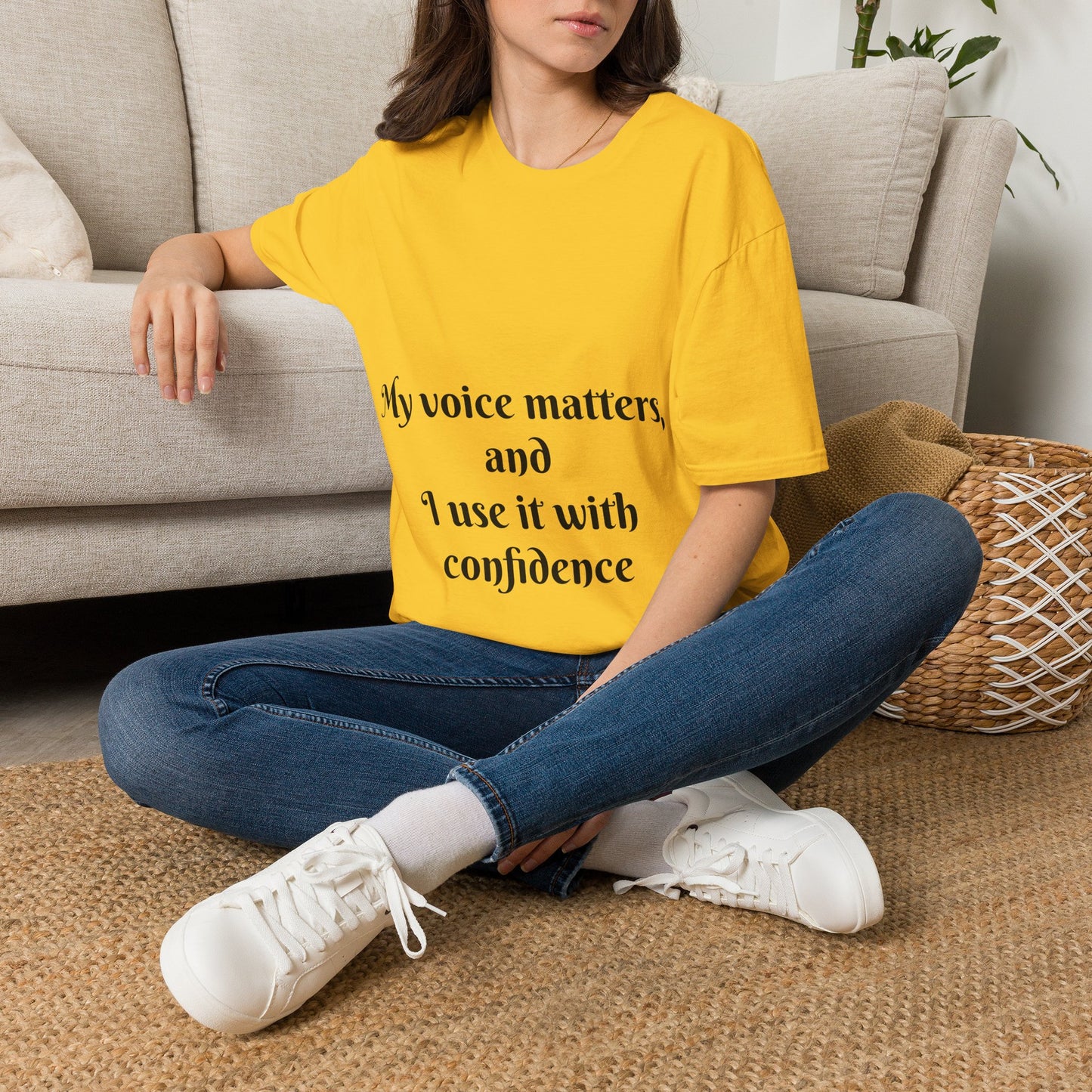 My Voice Matters, and I Use It with Confidence — Unisex Softstyle T‑Shirt