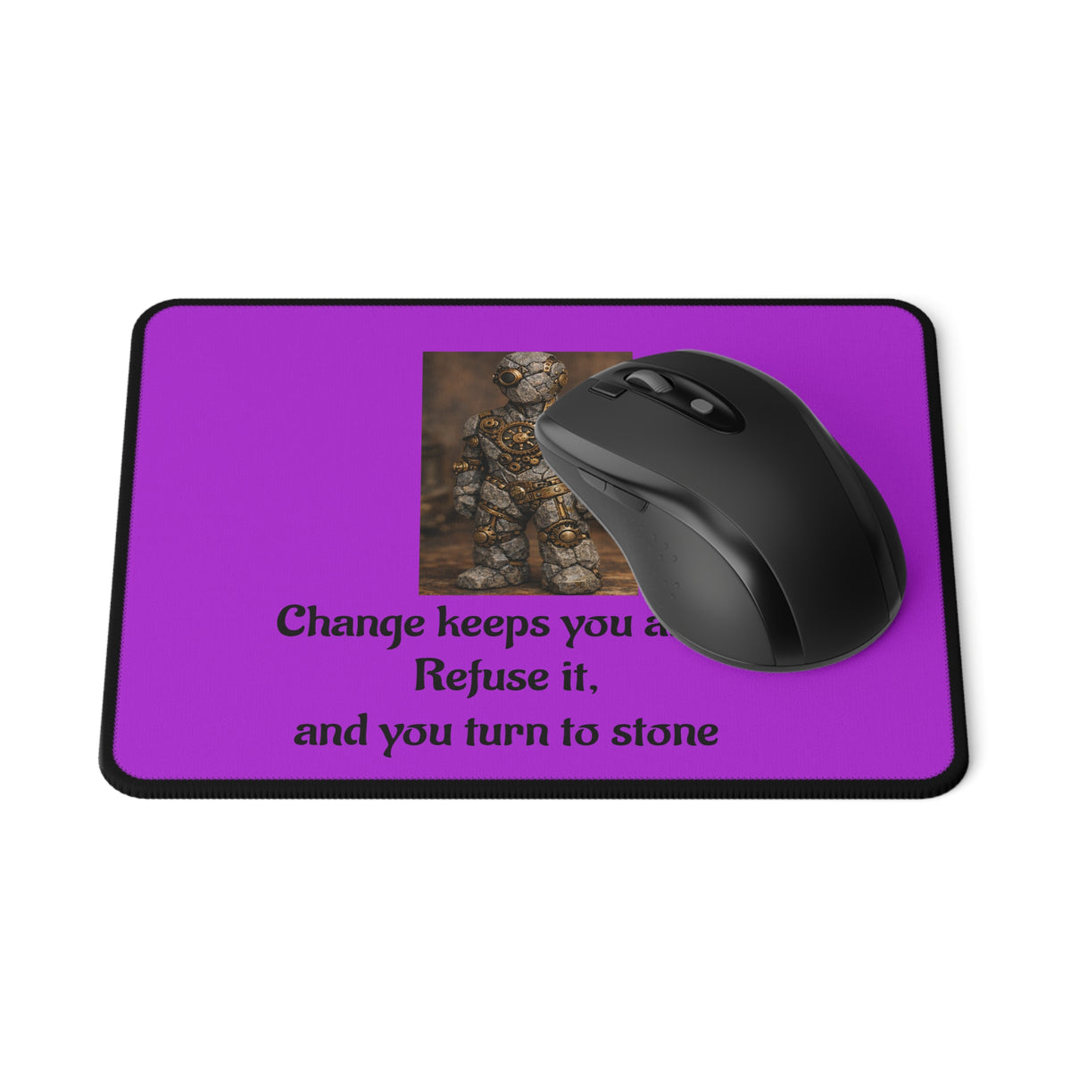 Change Keeps You Alive — Inspirational Mouse Pad Purple