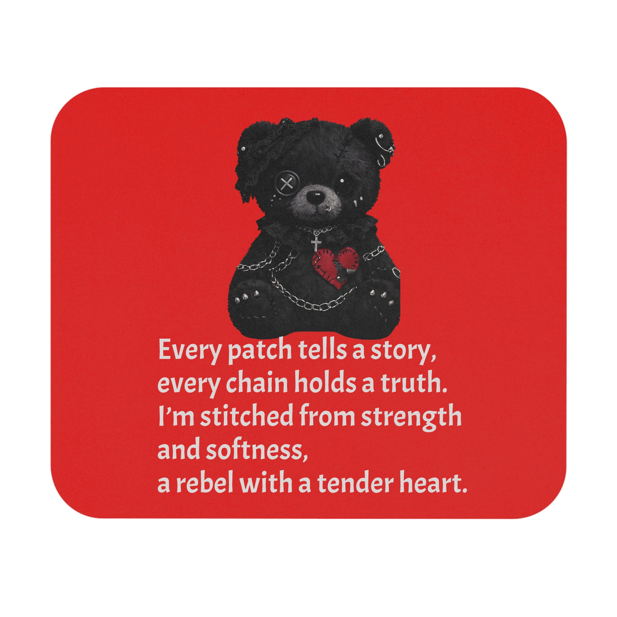 Built from Broken pieces— A Mouse Pad for Gentle Strength Bright Red