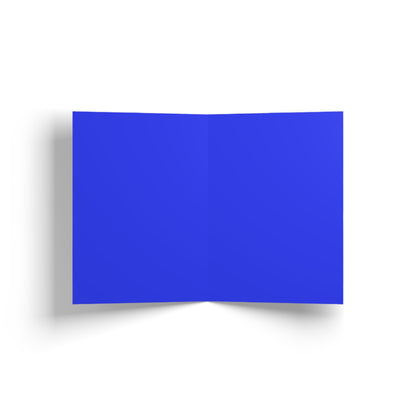 "Made It. Earned It. Celebrating It." — Royal Blue Greeting Card