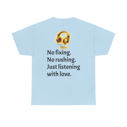 Listening With Love — Retro Headphone Glow Unisex Tee