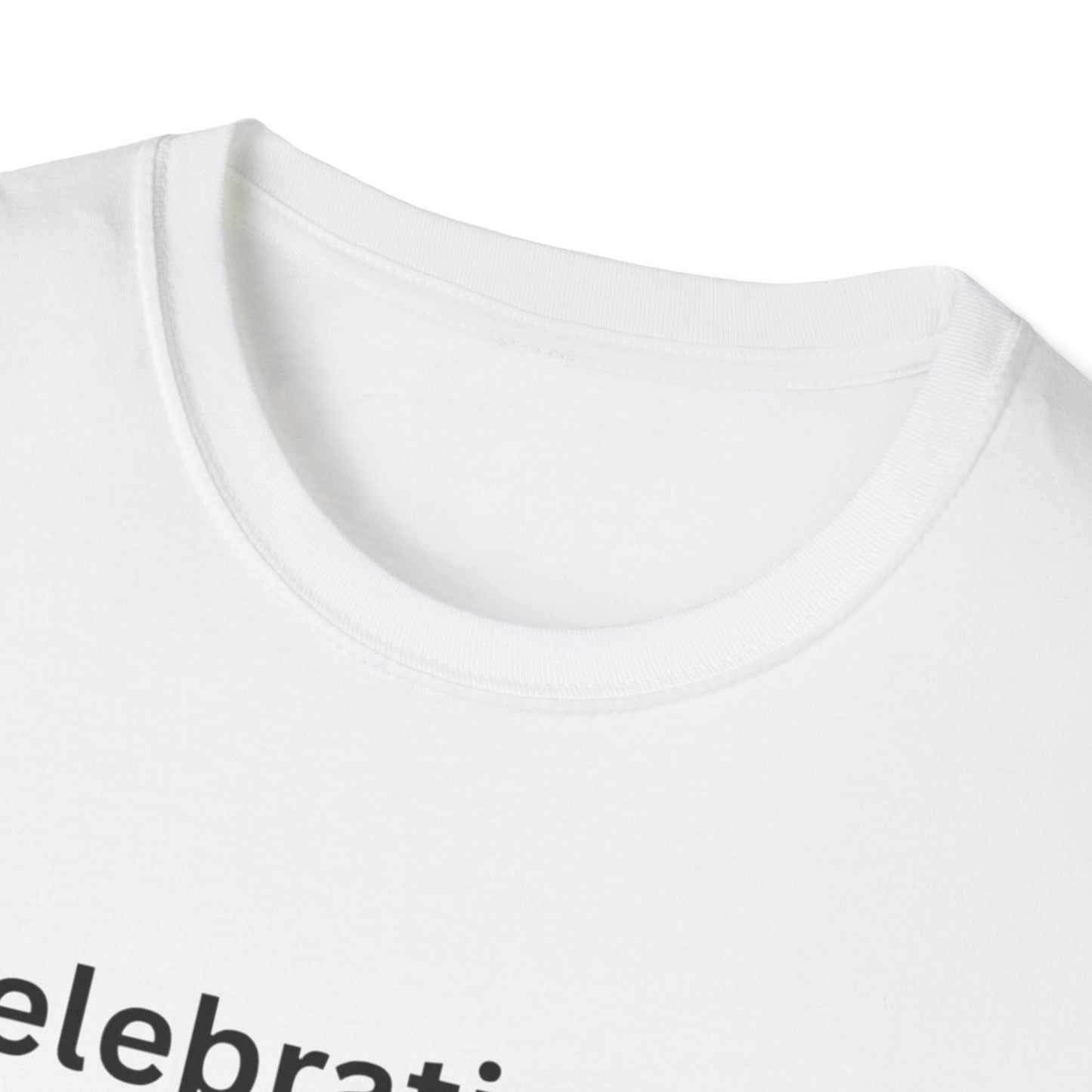 "Celebrating The Version of Me" — Self-Love Heart Unisex Softstyle Tee