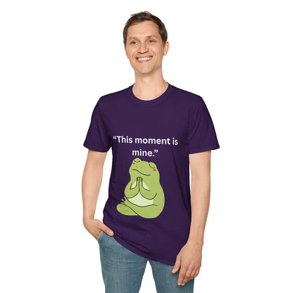 "This Moment Is Mine" — Unisex Softstyle Tee (White Print)