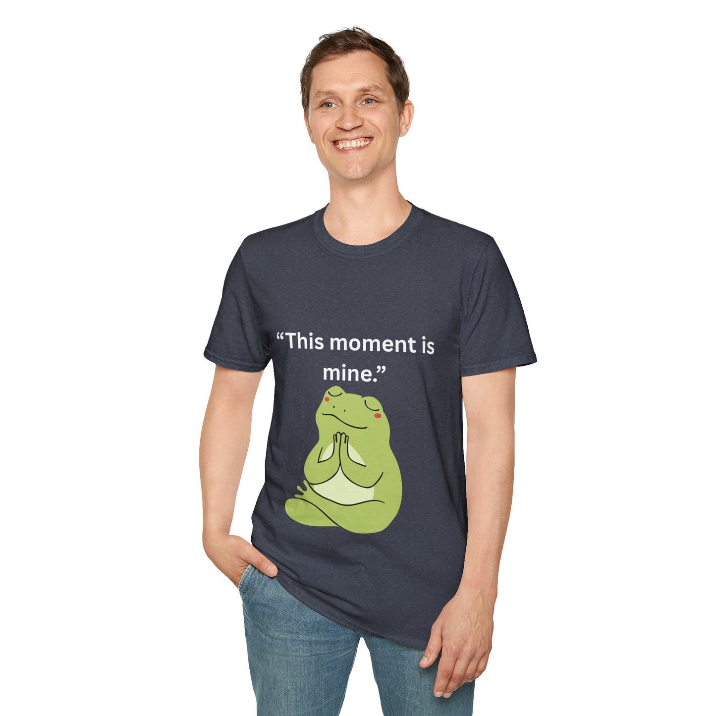 "This Moment Is Mine" — Unisex Softstyle Tee (White Print)
