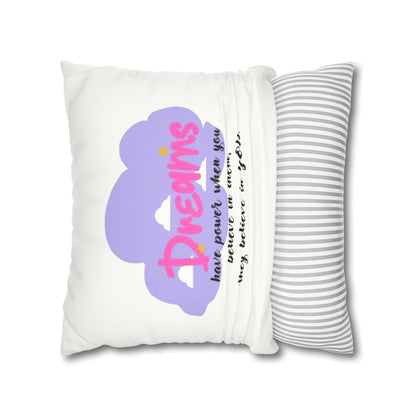 Believe in Dreams Pillowcase Cover – Inspirational Quote for Restful Nights