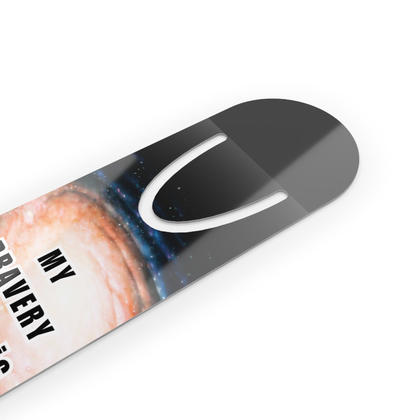 Cosmic Bravery Metal Bookmark – Inspirational Gift for Readers & Dreamers