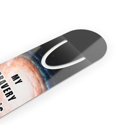 Cosmic Bravery Metal Bookmark – Inspirational Gift for Readers & Dreamers