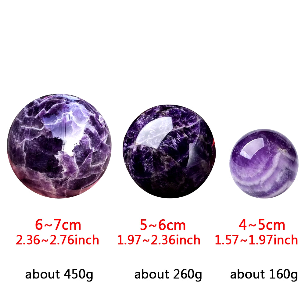 Natural Crystal Ball Fantasy Amethyst Crystal Ball Decoration Polished Home Decoration Exquisite Crafts Gifts Souvenirs Collecti