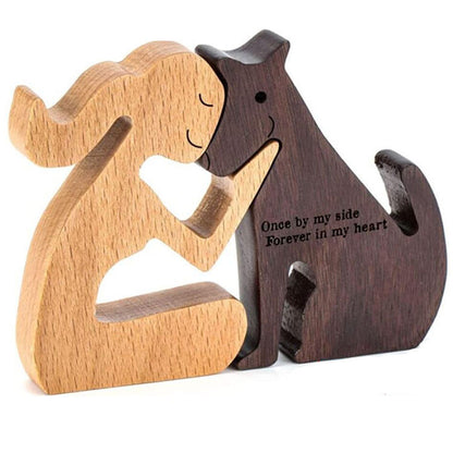 Handmade Wooden Dog Pet Memorial Ornament