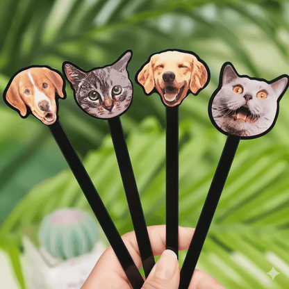 Custom Pet Cocktail Stirrers – Personalized Acrylic Drink Stirs for Weddings, Parties & Gifts