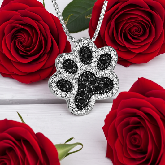 Dog Footprint Pendant Necklace For Sale
