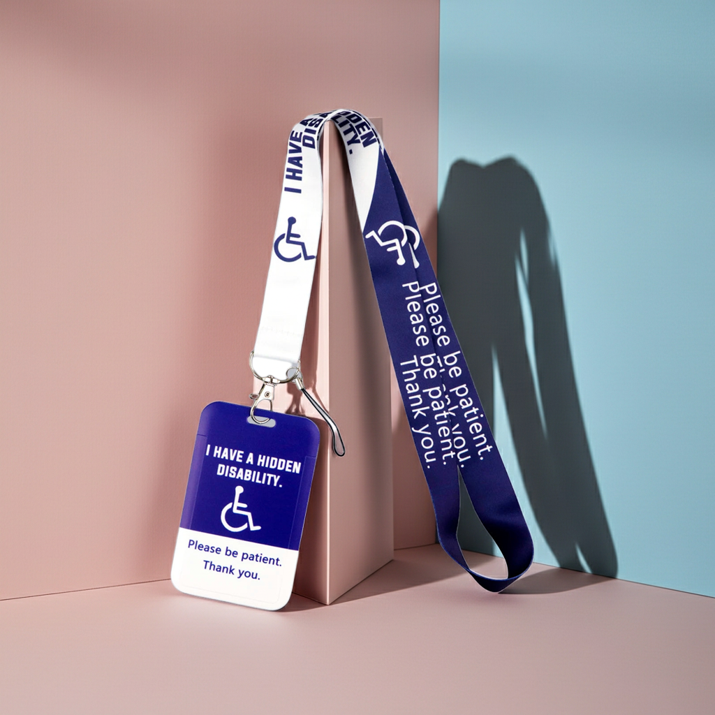 Disability Awareness Lanyard with ID Card Holder – Inspirational Neck Strap for Keys, Phone, and Badges