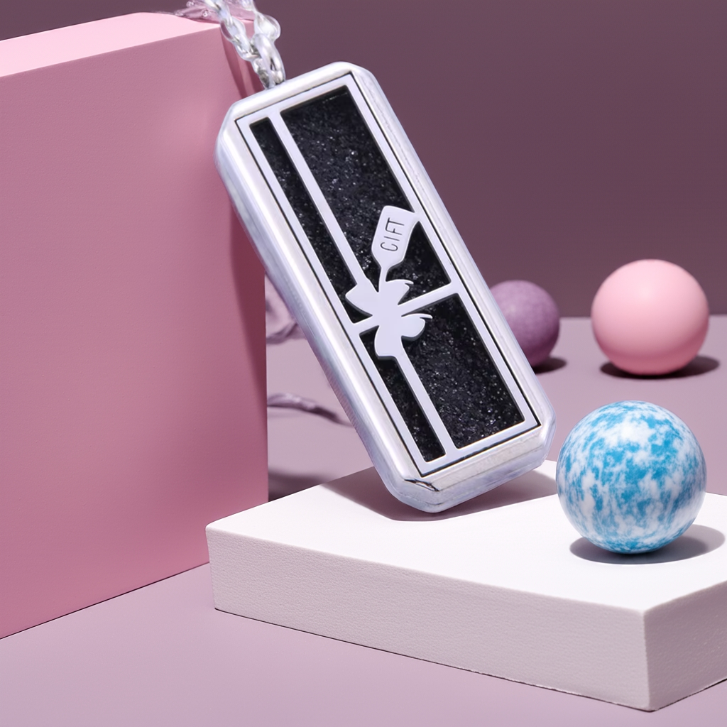 Square Aroma Locket Necklace – Magnetic Stainless Steel Essential Oil Diffuser Pendant