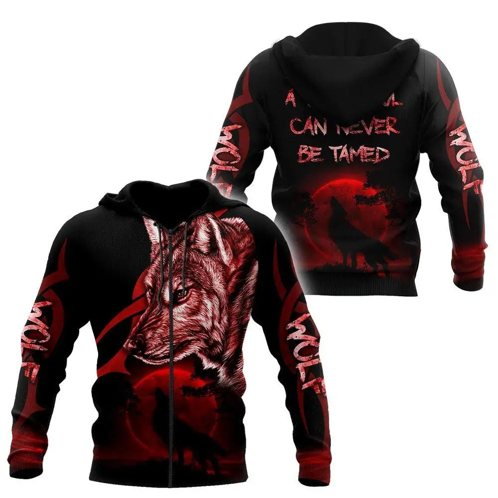 A Wild Soul Can Never Be Tamed 3D All‑Over Printed Hoodie