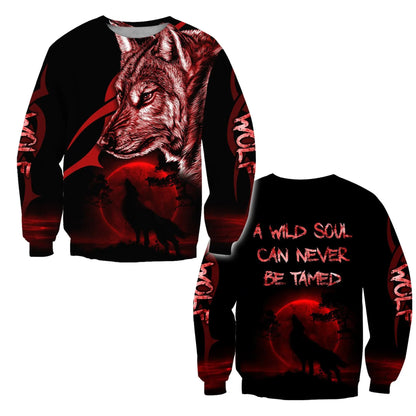 A Wild Soul Can Never Be Tamed 3D All‑Over Printed Hoodie