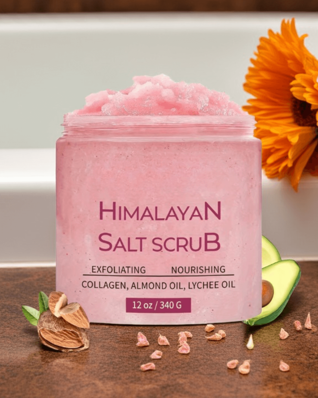 Himalayan Salt Body Scrub – Collagen & Stem Cell Exfoliator