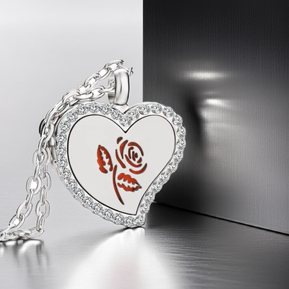 Crystal Aromatherapy Diffuser Necklace – Heart-Shaped Essential Oil Locket for Women