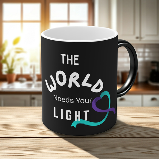 Suicide Awareness Coffee Mug – The World Needs Your Light | Inspirational Ceramic Cup of Hope & Encouragement