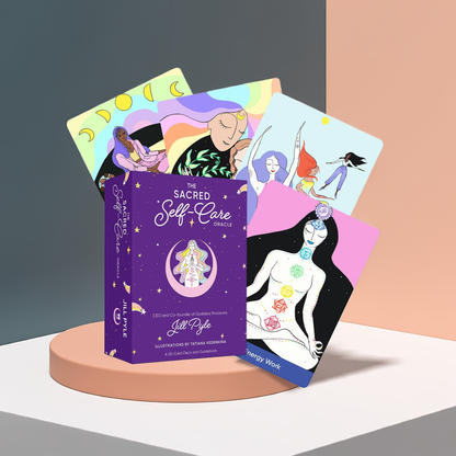 Sacred Self-Care Oracle Deck – 55 Cards & Ritual Guide for Wellness