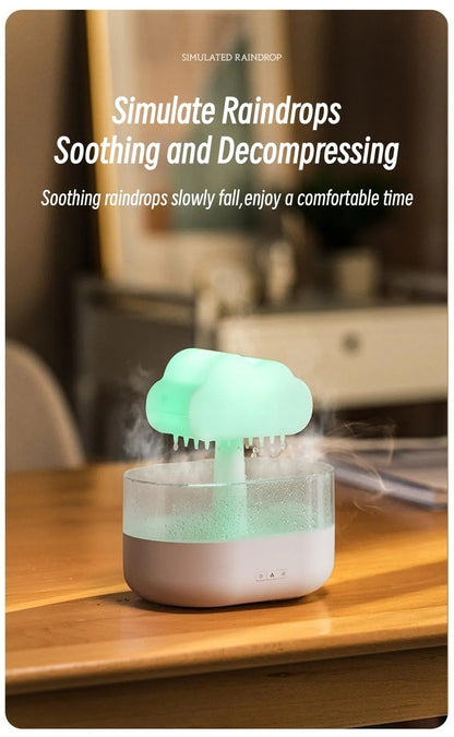Rain Cloud Humidifier & Night Light – Aromatherapy Oil Diffuser