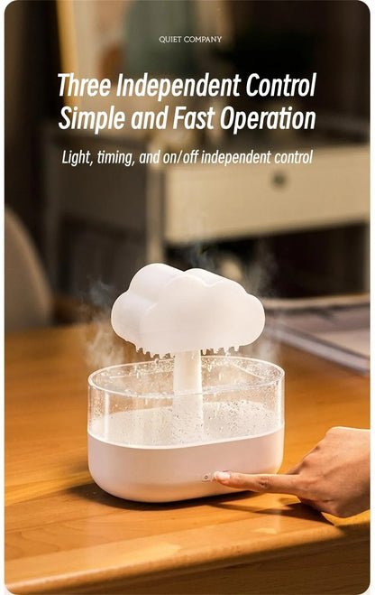 Rain Cloud Humidifier & Night Light – Aromatherapy Oil Diffuser