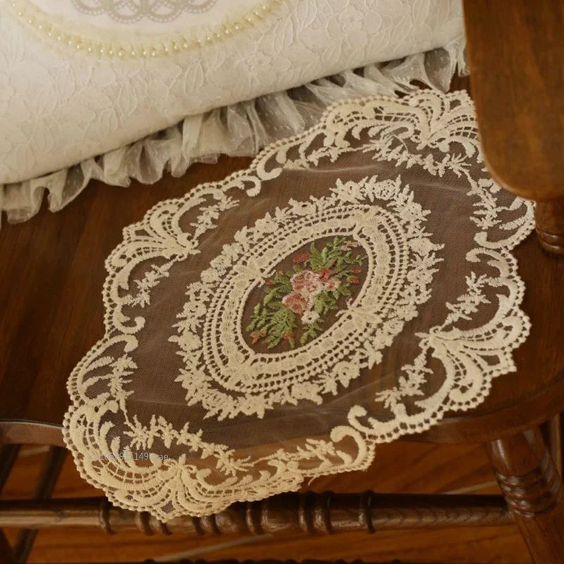 Elegant Round Lace Tablecloth
