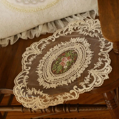 Elegant Round Lace Tablecloth