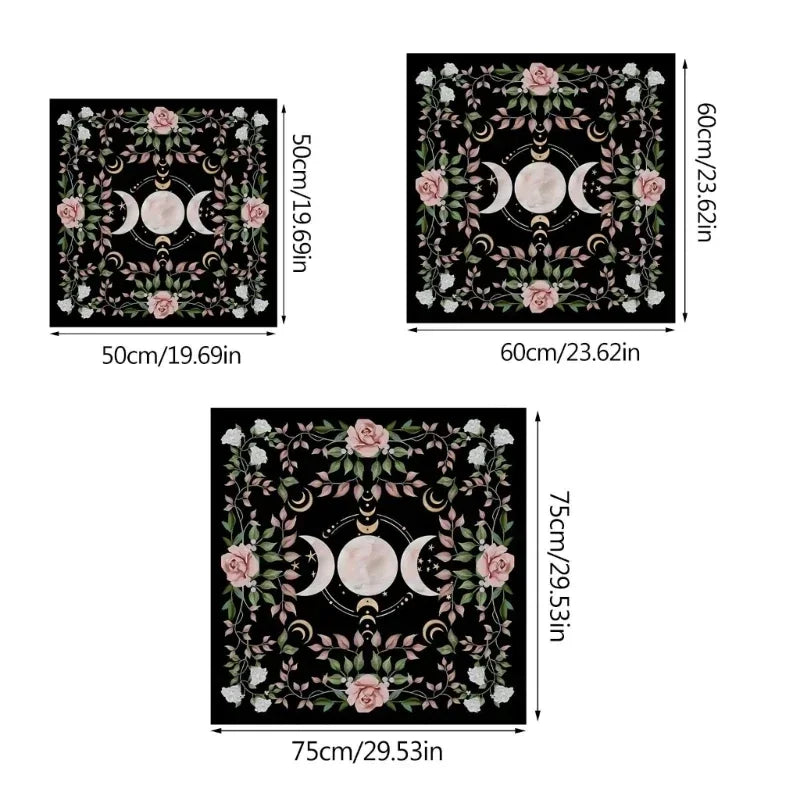 Geometric Metatron’s Cube Tarot Tablecloth