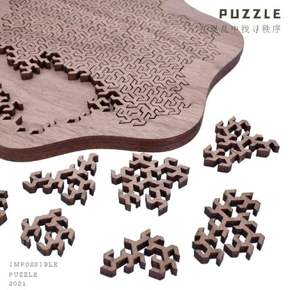 Impossible Wooden Jigsaw Puzzle – 3D Brain‑Teaser Puzzle for 13 to 113 years