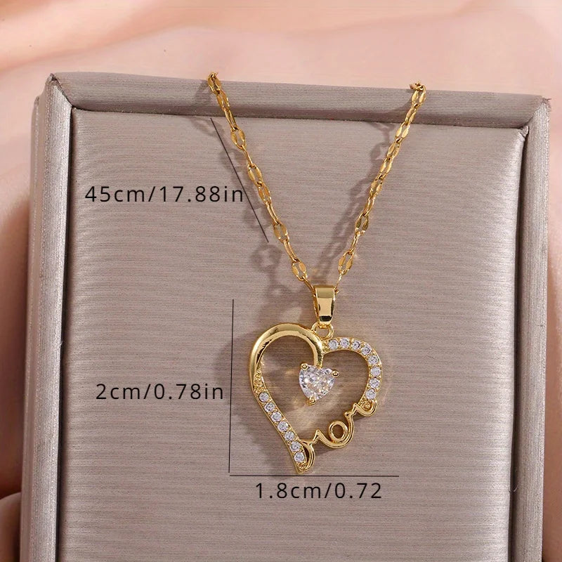 Mother Love Letter Pendant Necklace for Women Emotional Mom Gift for Mother’s Day and Anniversary
