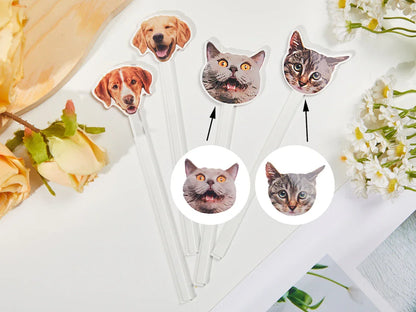 Custom Pet Cocktail Stirrers – Personalized Acrylic Drink Stirs for Weddings, Parties & Gifts