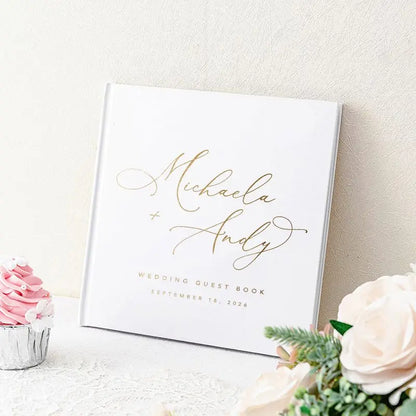 Personalized Wedding Guest Book | Custom Couple Names, City & Date Keepsake