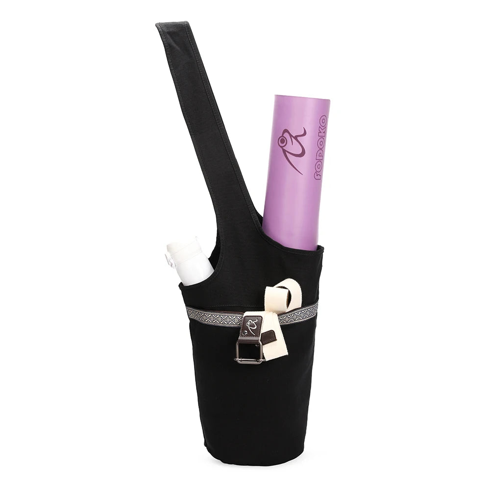 Large Capacity Yoga Mat Bag for Women Canvas Gym Tote Fitness Travel Shoulder Bag