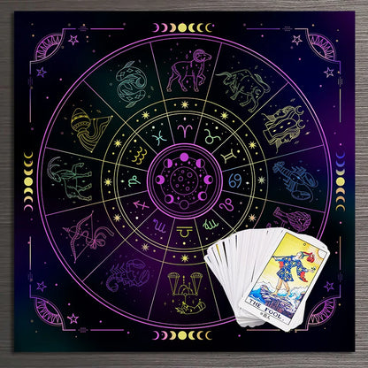 1pc Tarots 12 Constellations Divination Tablecloth
