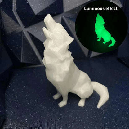 Modern Abstract Geometric Wolf Sculpture