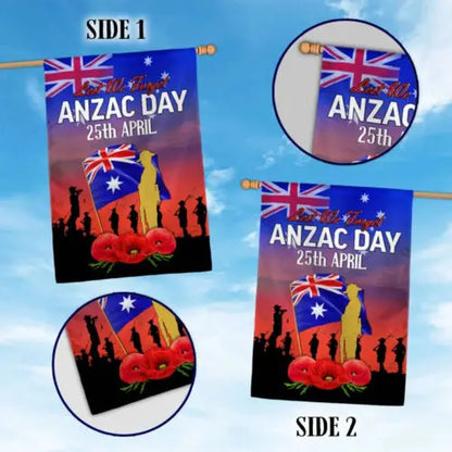 Australia Lest We Forget Anzac Day Garden Flag