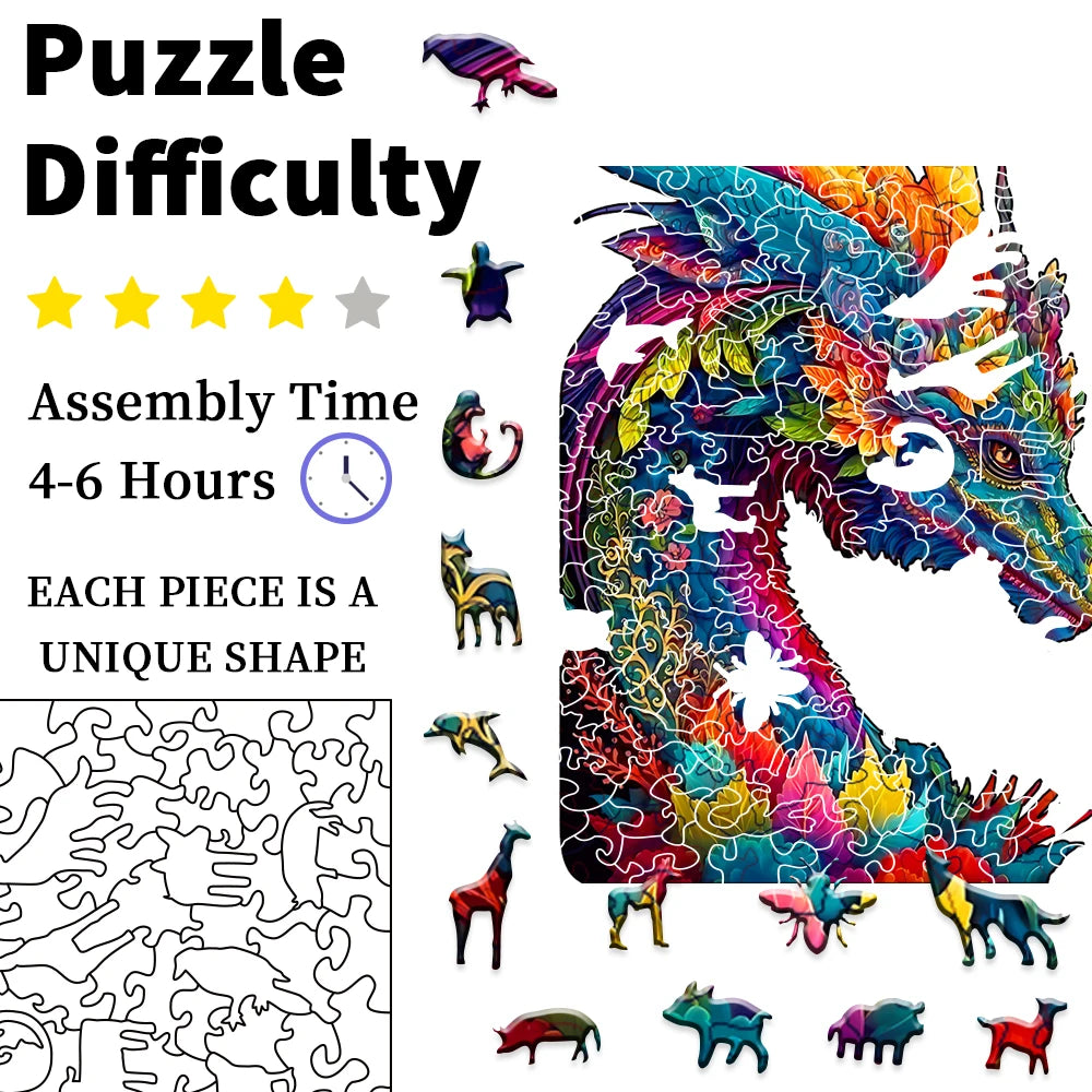 Wooden Dragon Jigsaw Puzzle