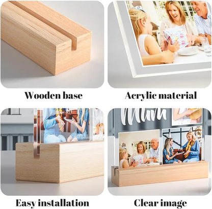 Personalized Spotify Acrylic Music Plaque Lamp with Custom Photo & Song Code – Romantic Anniversary, Birthday, and Valentine’s Gift