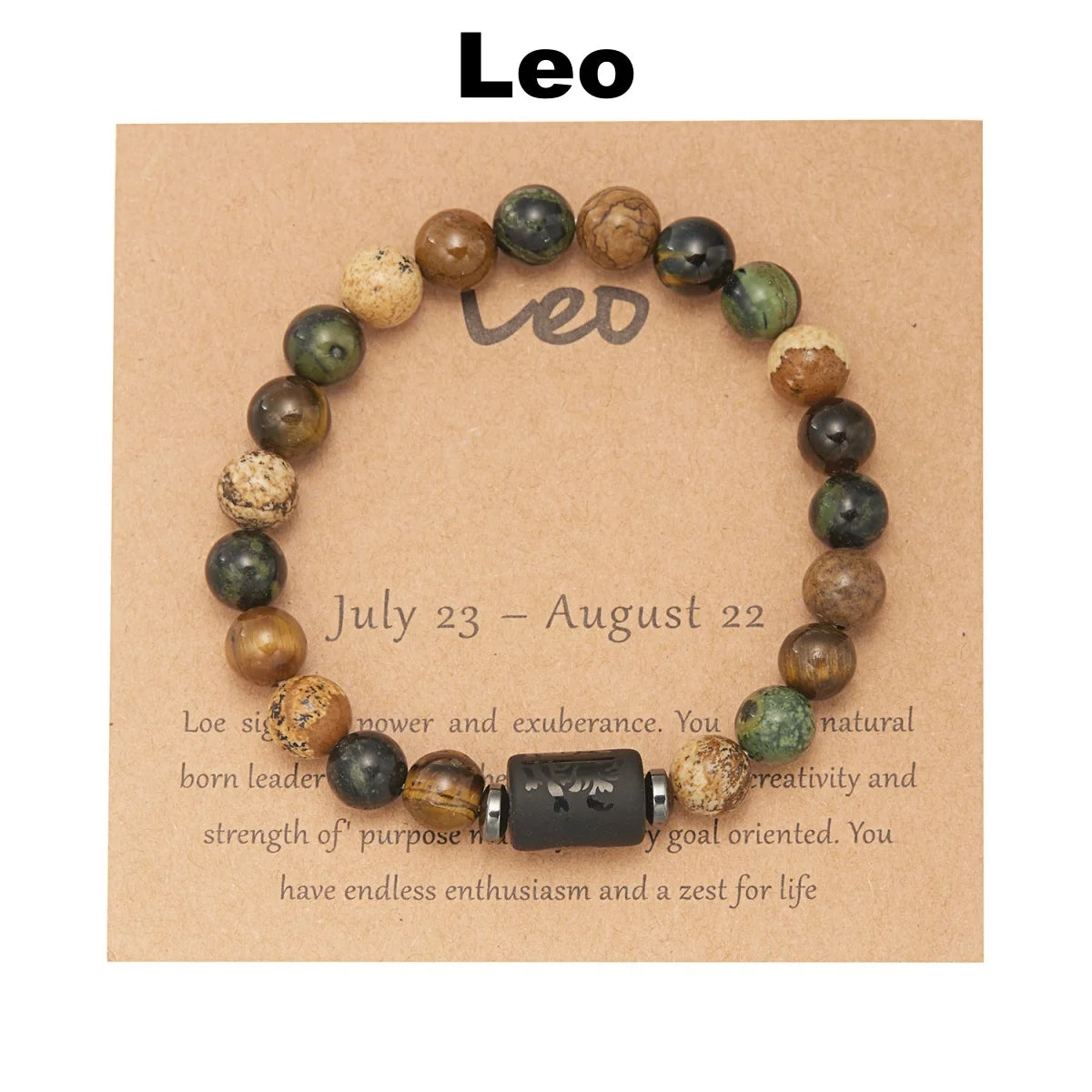 12 Zodiac Sign Constellation Natural Stone Beaded Bracelet with Tiger Eye 8mm Beads for Women and Men