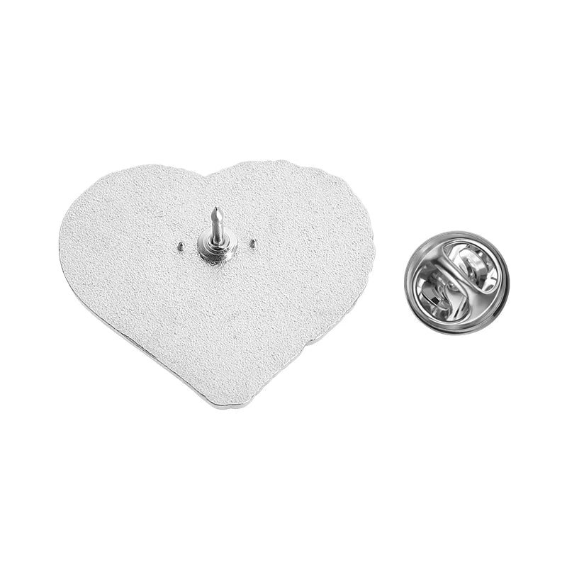 Semicolon “Your Story Isn’t Over” Black Heart Enamel Pin – Inspirational Pin