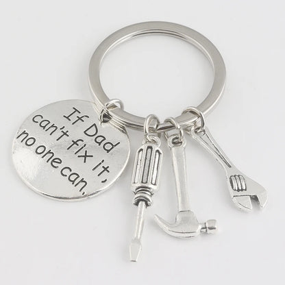 If Dad Can’t Fix It No One Can Keychain – Father’s Day Gift for Men, Funny Hand Tools Pendant