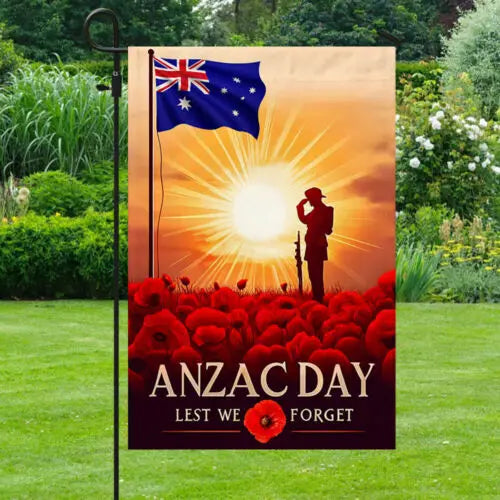 Anzac Day Australia 25th April Lest We Forget Flag Garden Flag
