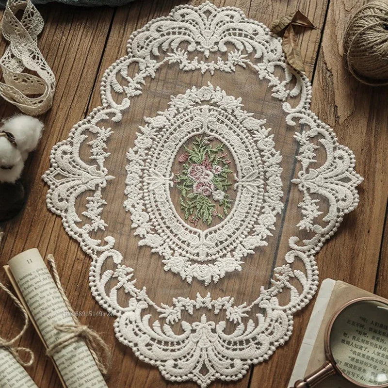 Elegant Round Lace Tablecloth